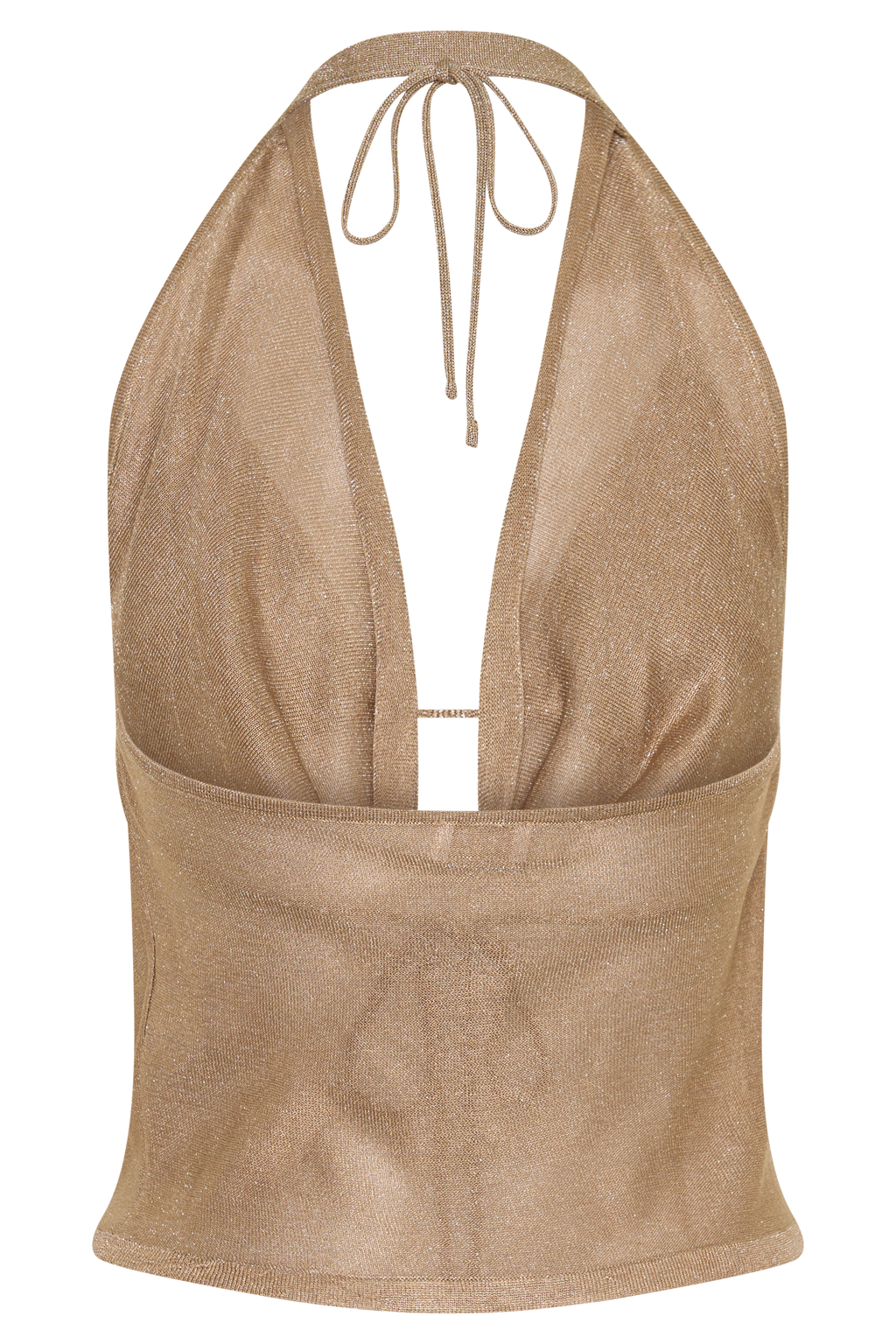 Stan Lurex Cowl Neck Top - Gold