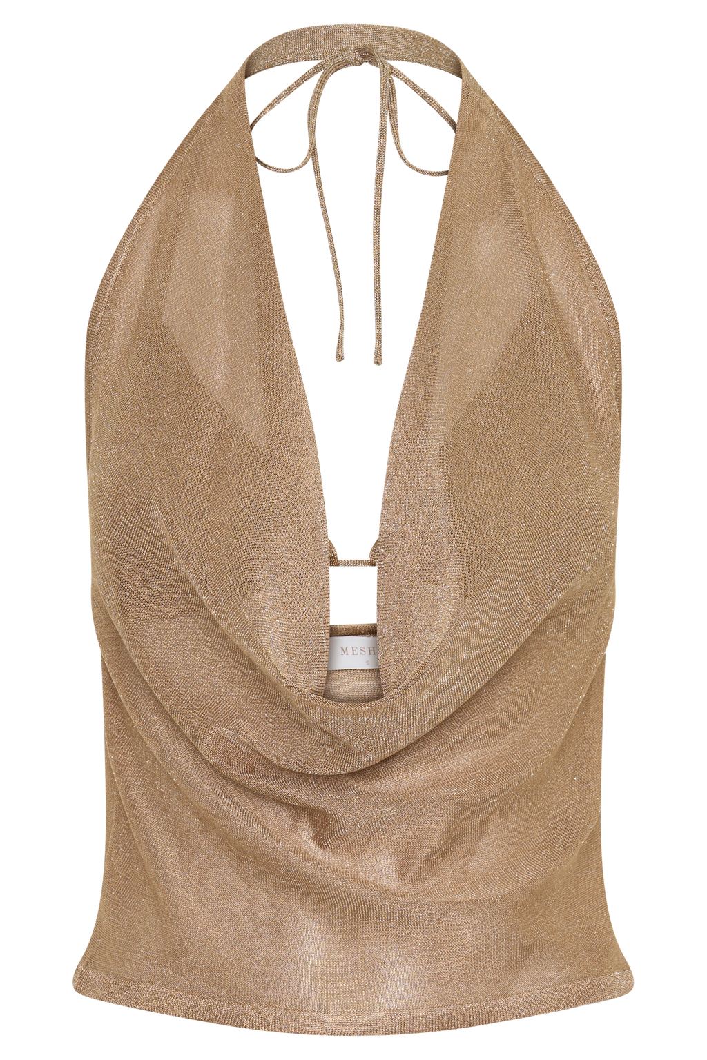 Stan Lurex Cowl Neck Top - Gold