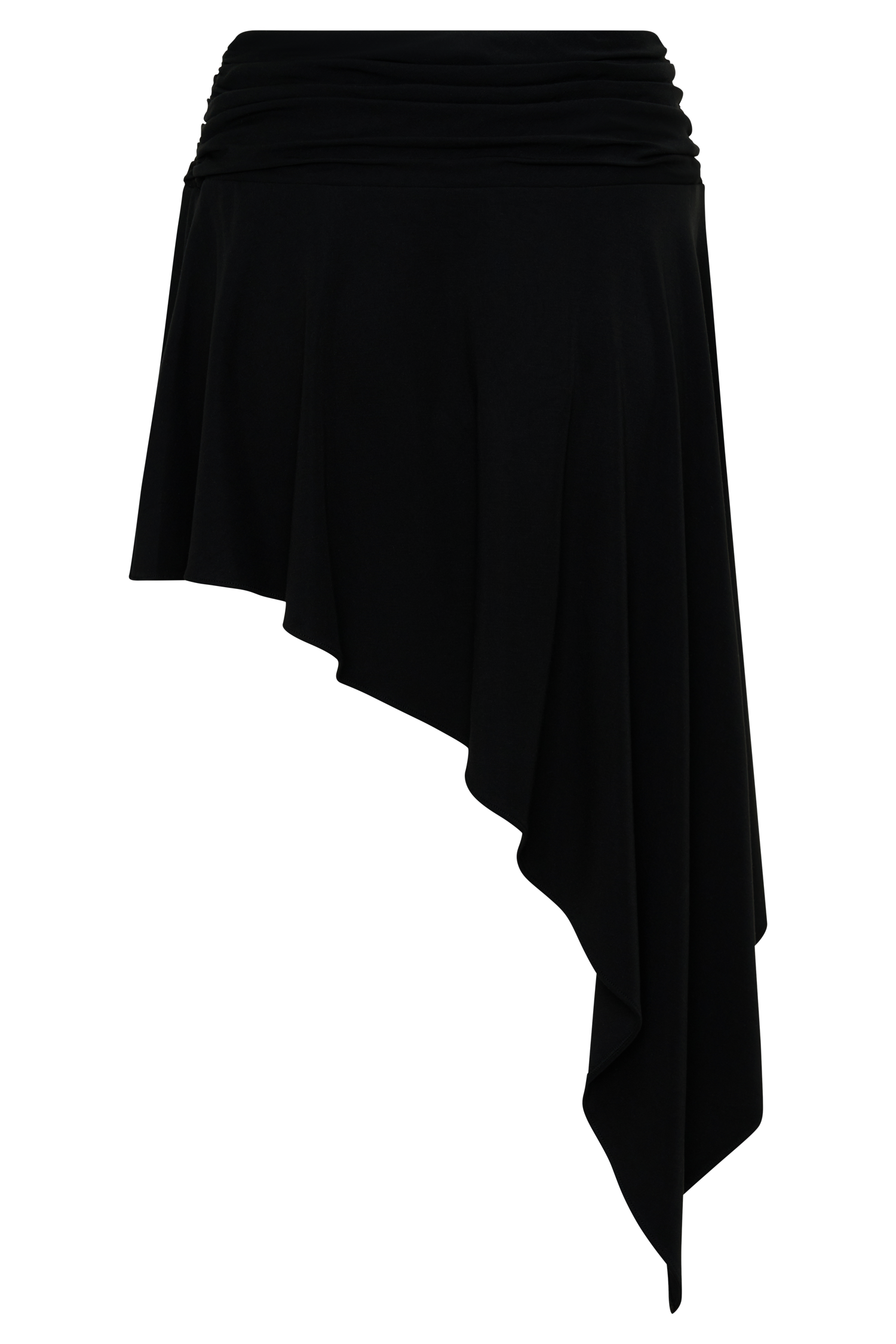 Talise Modal Hankie Midi Skirt - Black