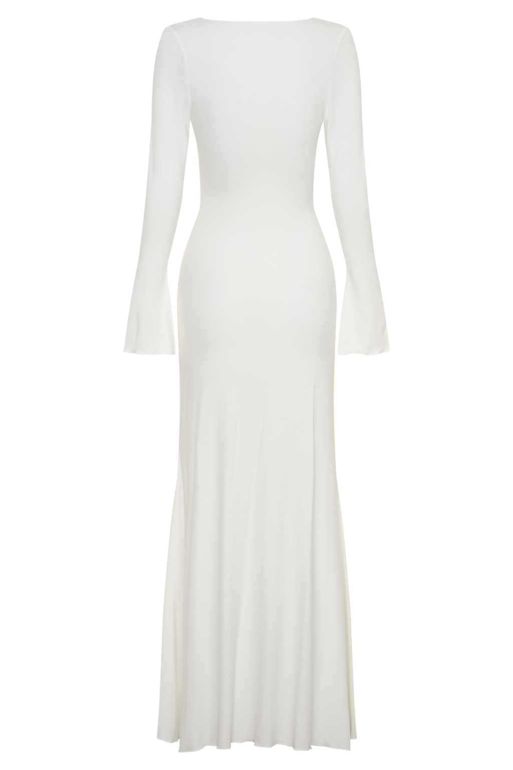 Tanya Buttoned Long Sleeve Maxi Dress - White