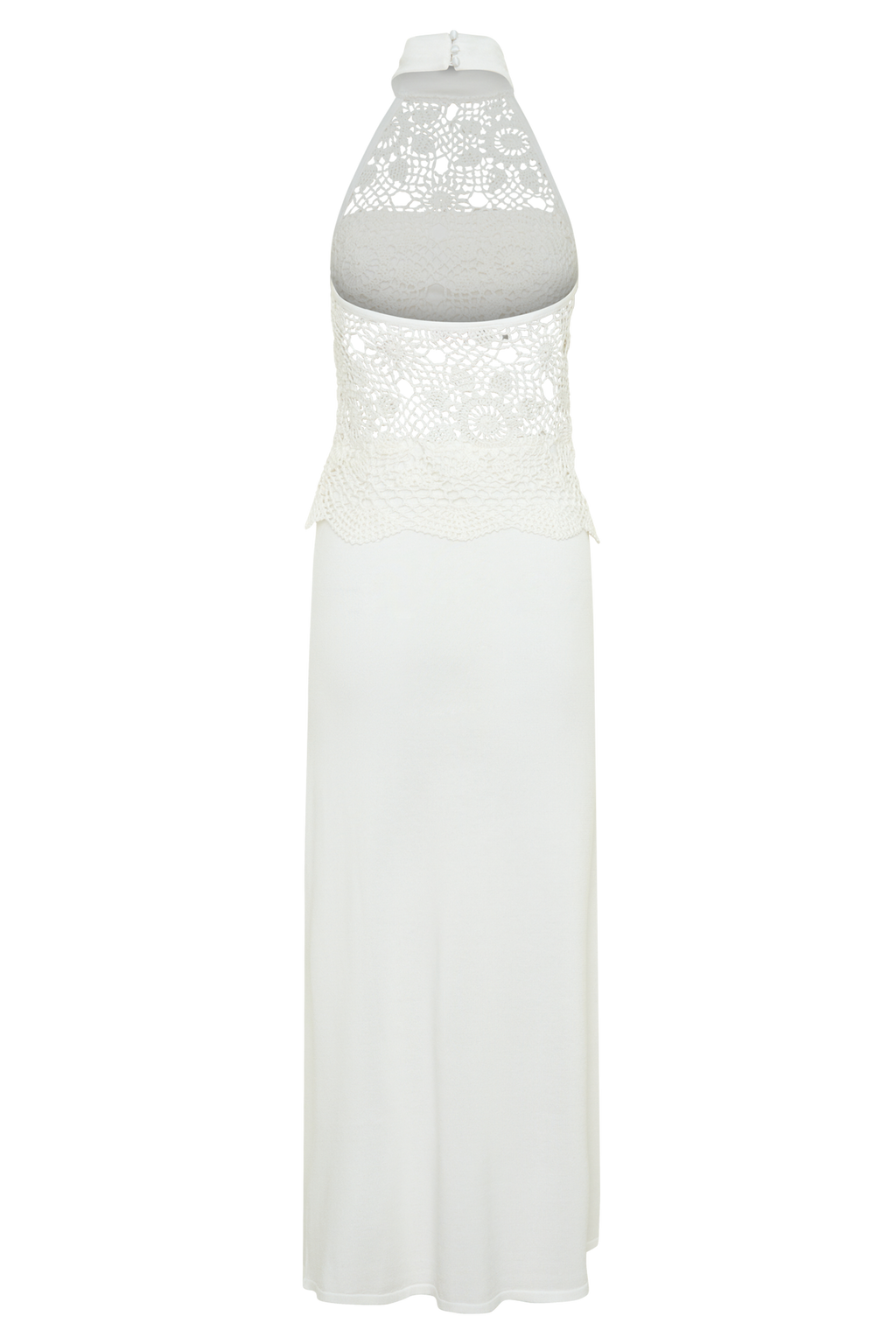 Tessie Knit & Crochet Maxi Dress - Ivory
