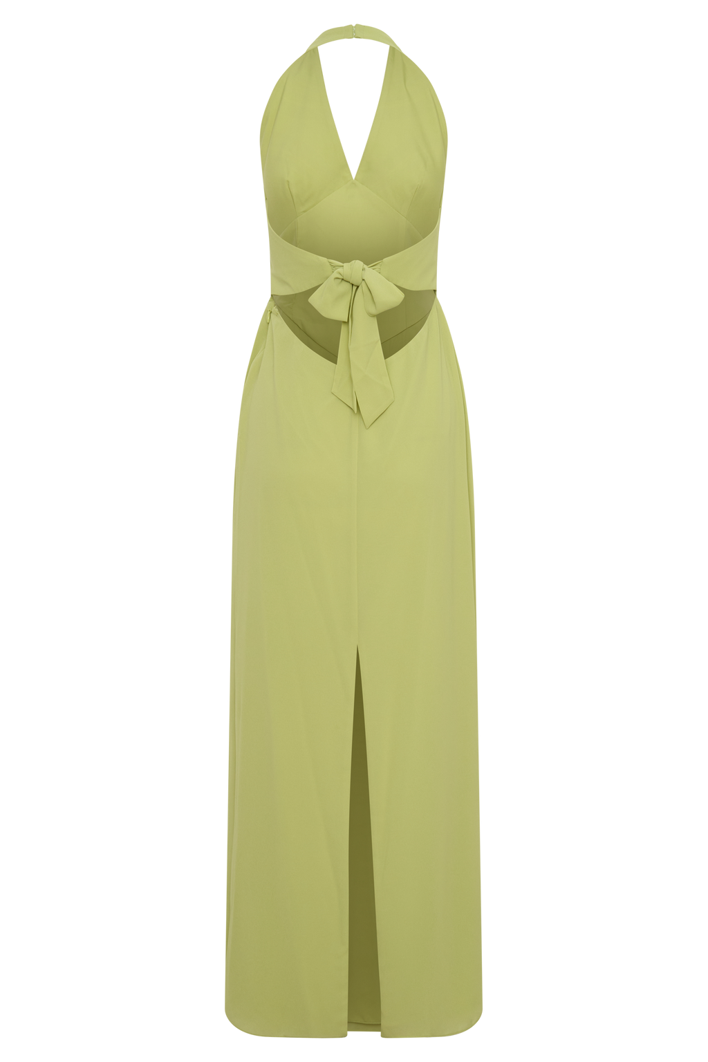 Valentina Chiffon Halter Maxi Dress - Pistachio