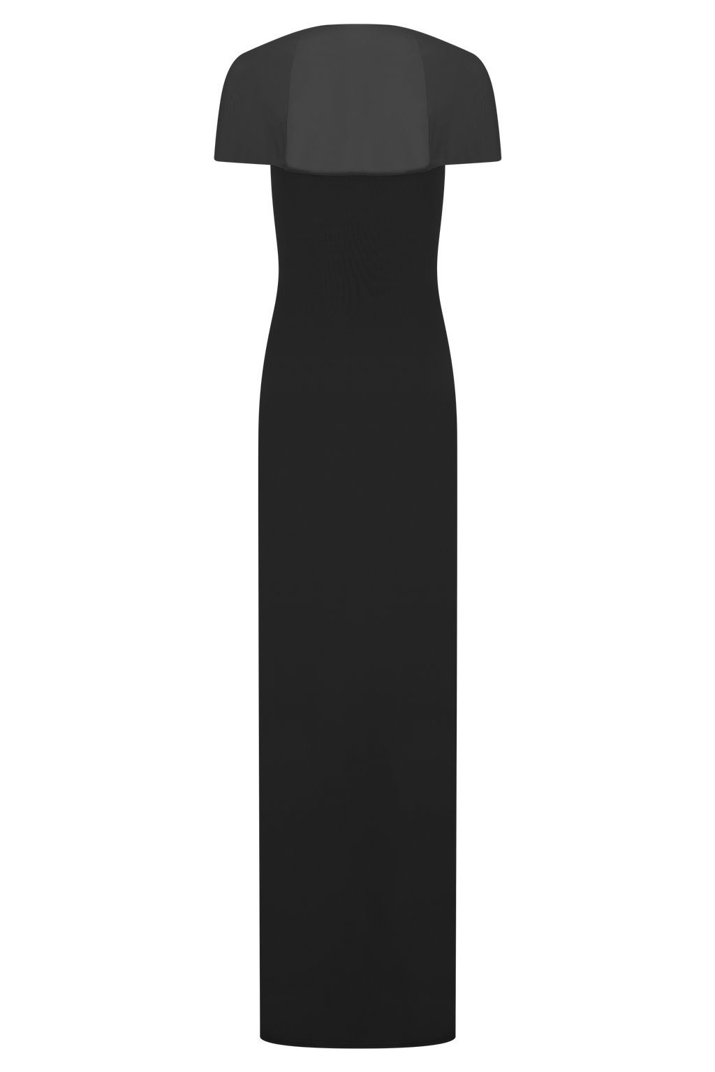 Wyatt Slinky And Mesh Maxi Dress - Black