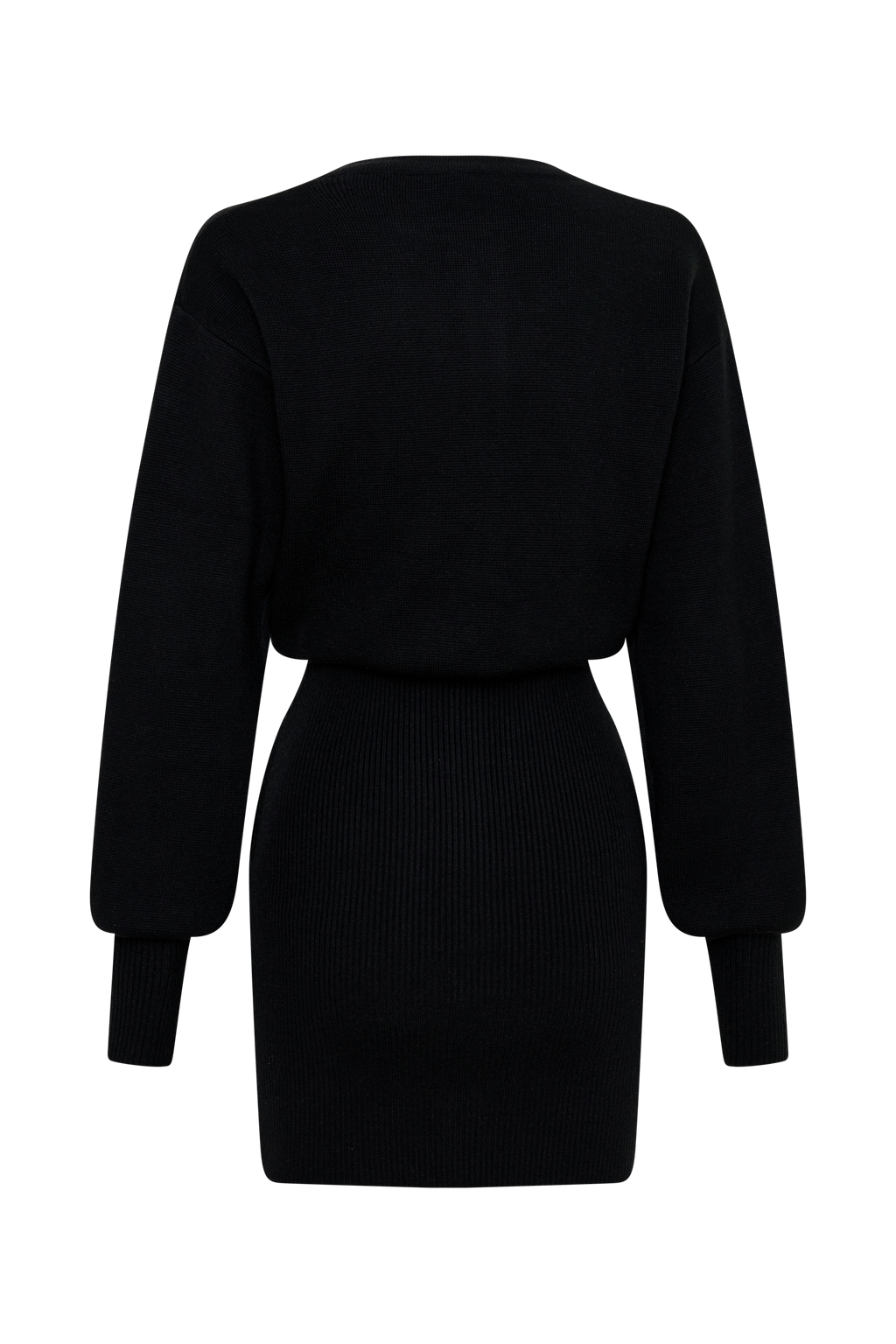 Xaden Wool Mix Knit Mini Dress - Black