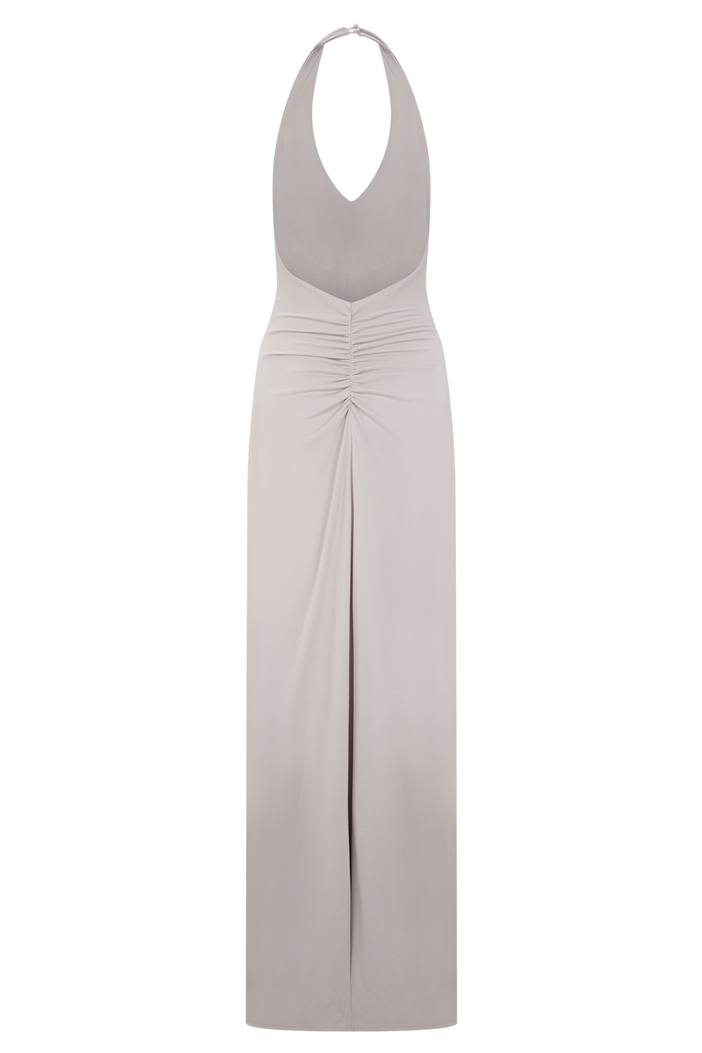 Yelena Ruched Halter Maxi Dress - Taupe