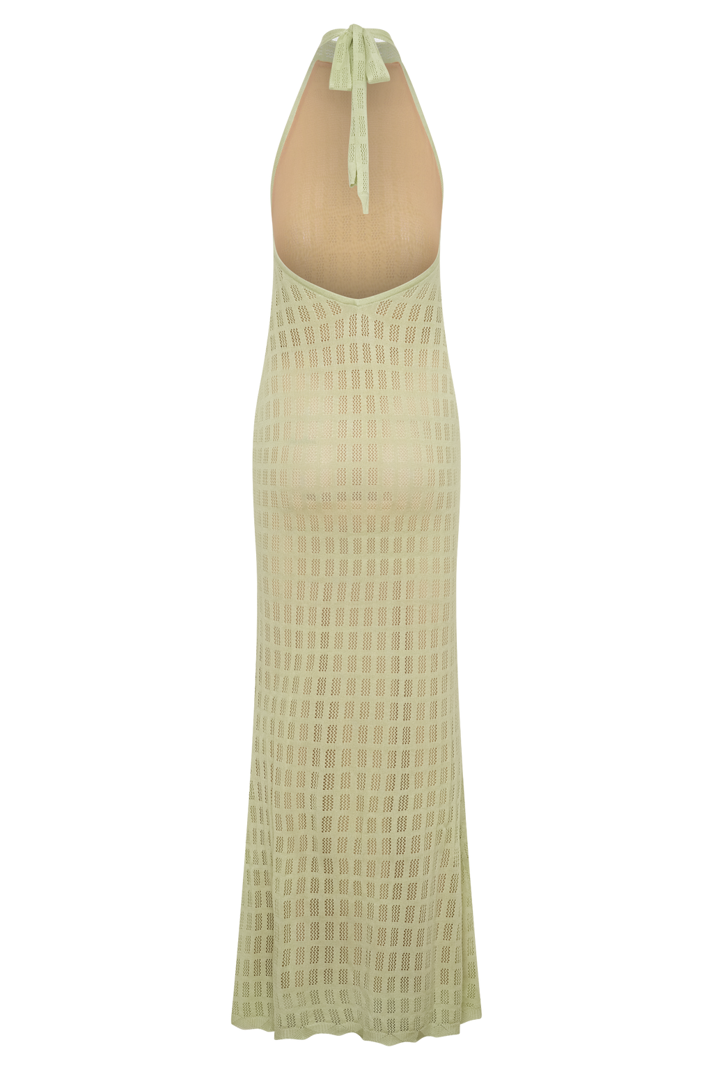 Hayley Halter Knit Maxi Dress - Seafoam