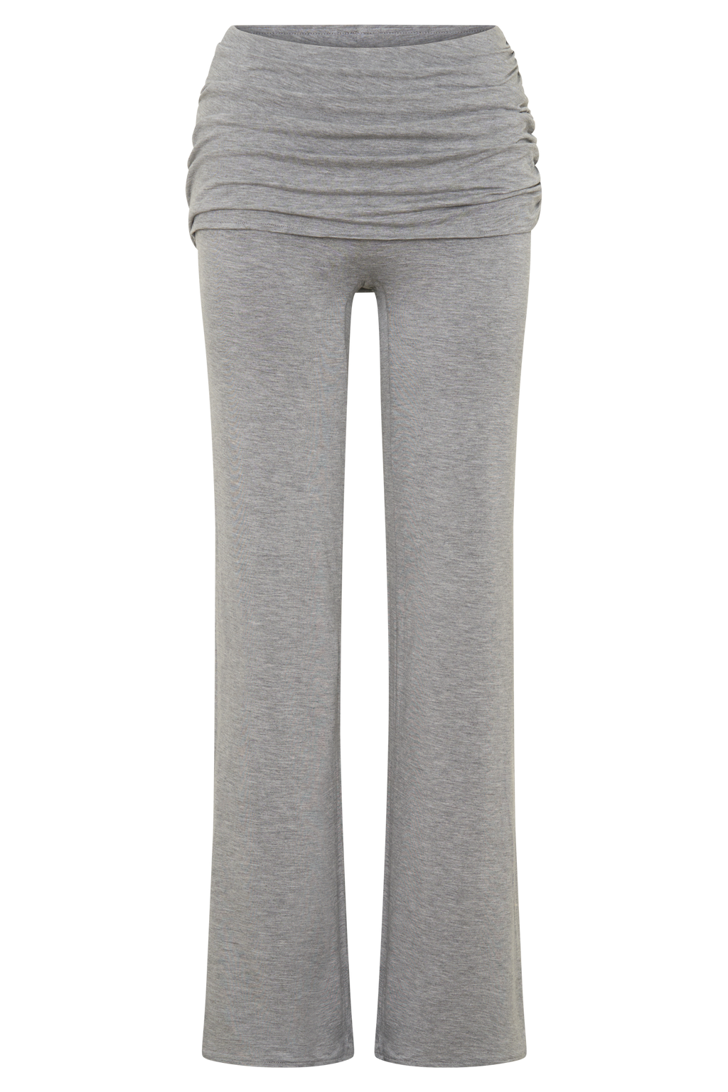 Keaton Modal Straight Leg Overlay Pant - Grey Marle