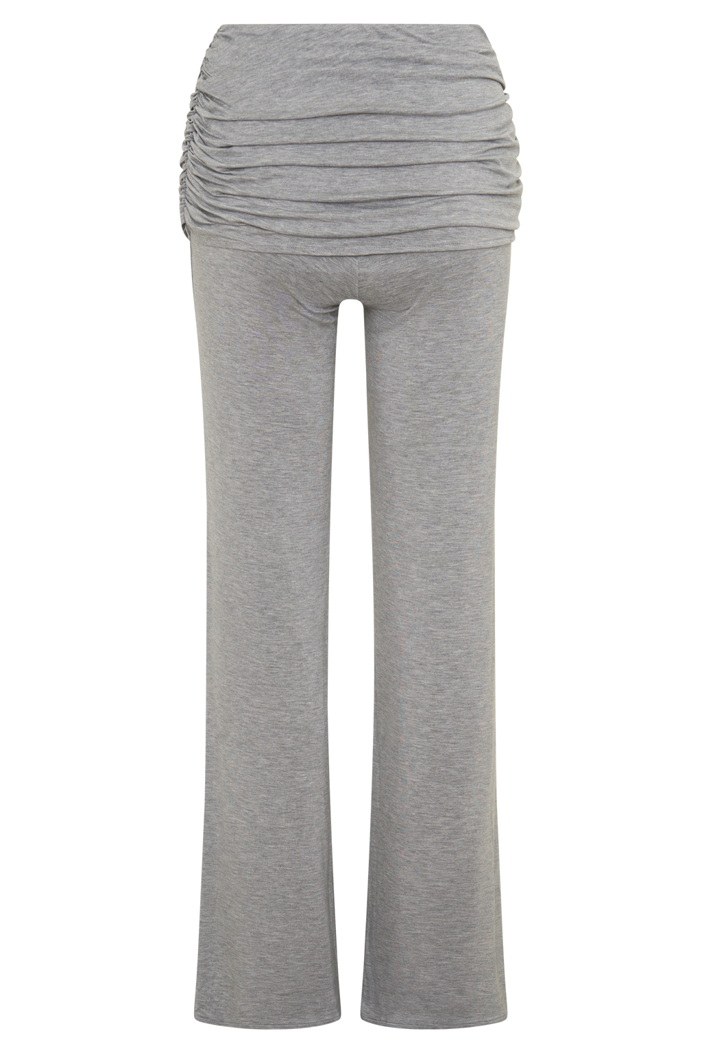 Keaton Modal Straight Leg Overlay Pant - Grey Marle