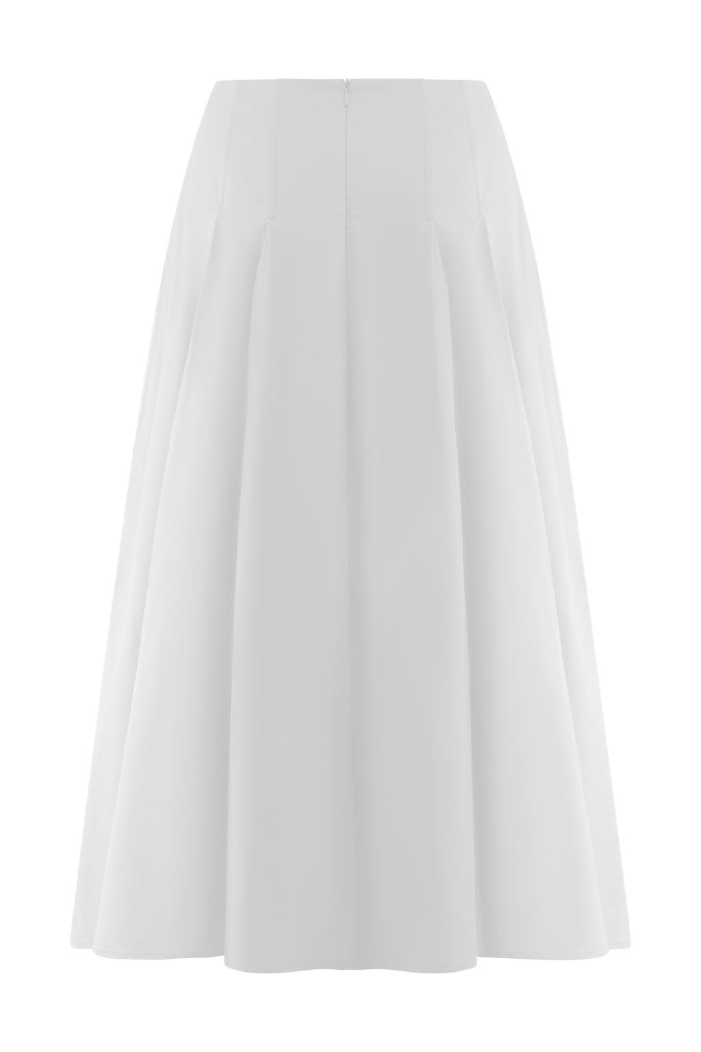 Mae A-Line Midi Skirt - White