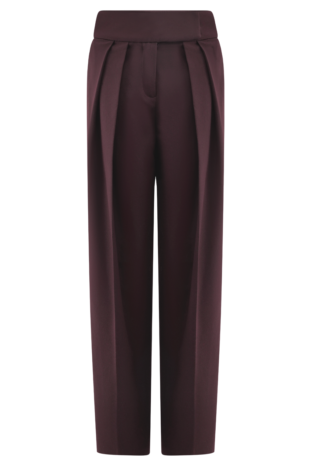 Penelope Pleated High Waisted Pants - Chocolate