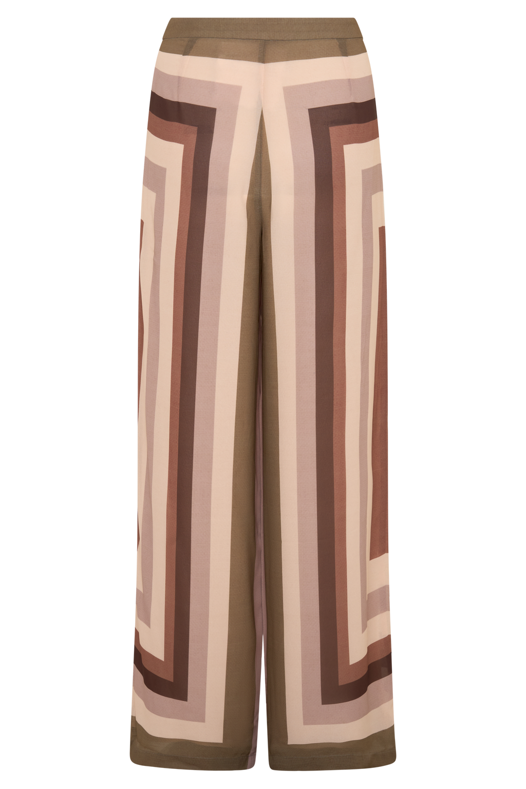Rachel Chiffon Straight Leg Pants - Multi Stripe