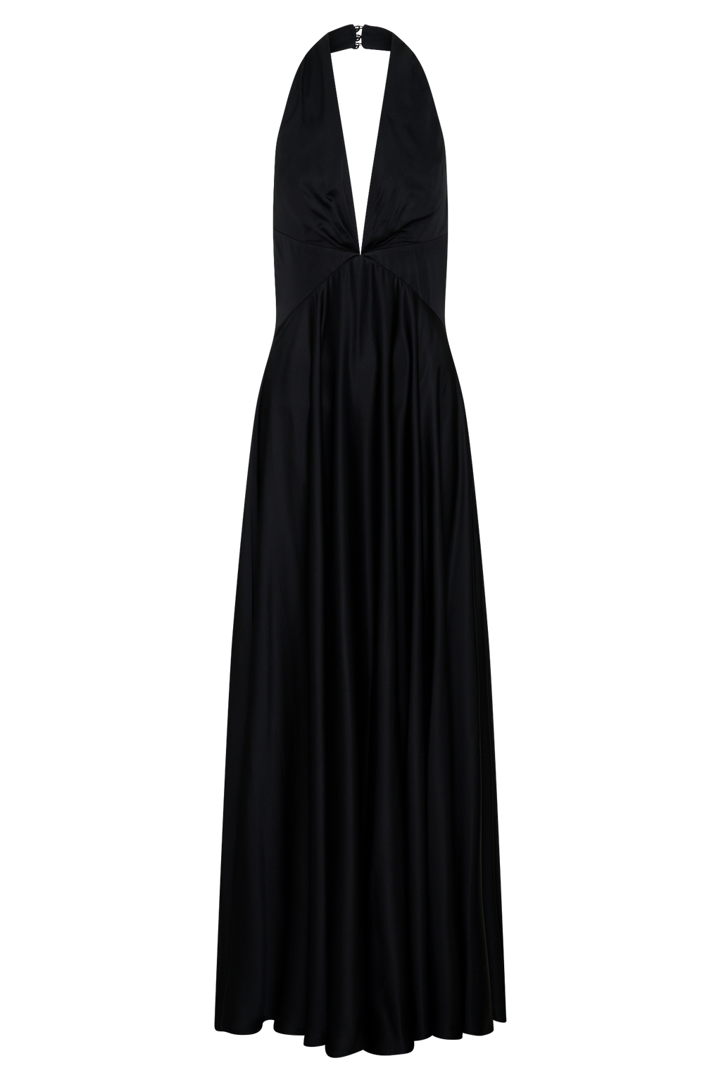 Rebecca Halter Buttoned Maxi Dress - Black
