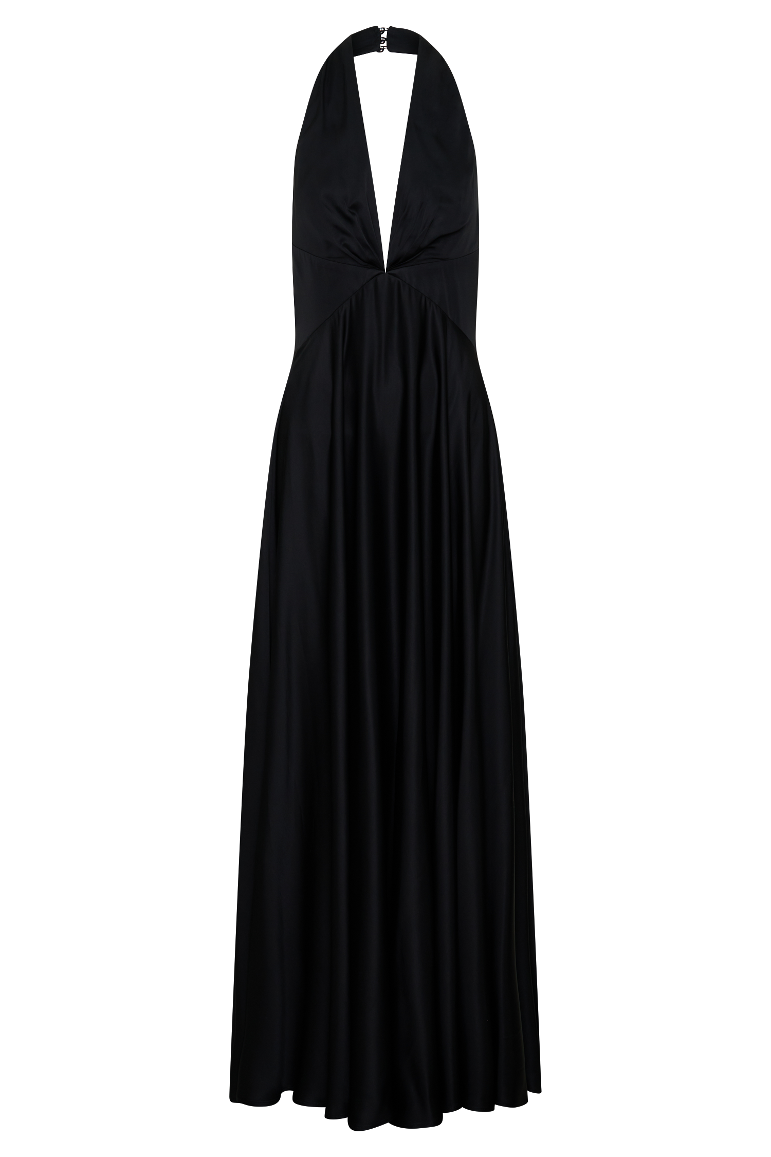 Rebecca Halter Buttoned Maxi Dress - Black
