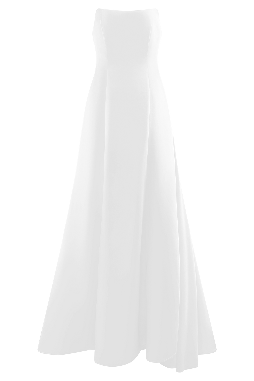 Rosella Satin Strapless Maxi Dress - White